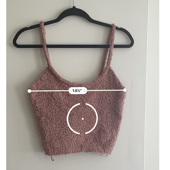 Shantex Clothing Group Coco Brown Cozy Knit Cropped Tank Top - Picture 2 of 6